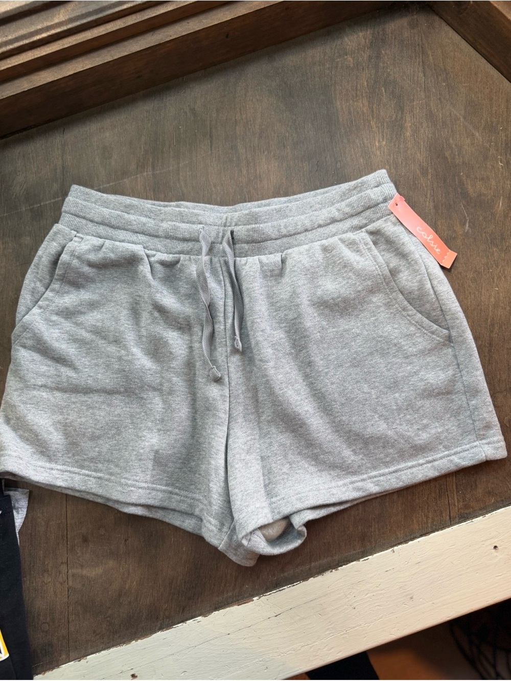 Small Drawstring Women’s Grey Fleece Shorts